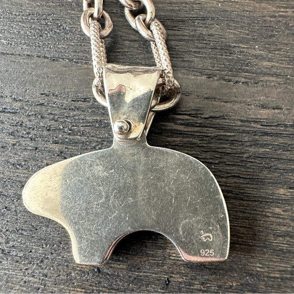The Golden Bear Sterling Silver Big Bear Necklace - Picture 4 of 5